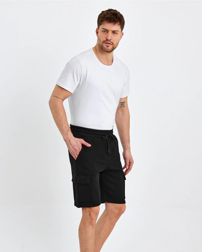 Bermudas elásticas com bolsos