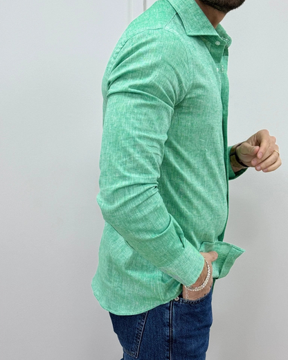 Camisa de linho para homem