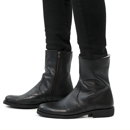 Bota de couro com interior forrado para homem