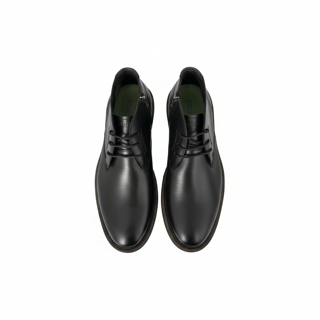 Bota de Couro com Solas Ortopédicas para Homem