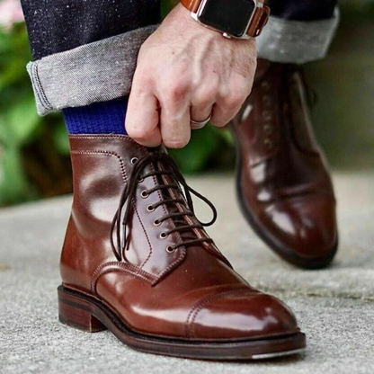 Botas de couro para homem