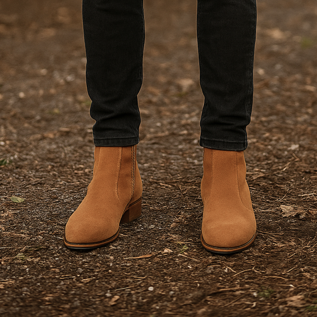 Botas curtas de camurça para homem