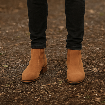 Botas curtas de camurça para homem
