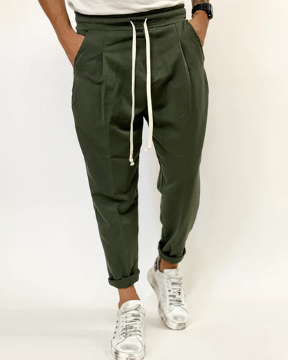 Calças de Estilo Japonês para Homem Minimalismo e Sofisticação Diária