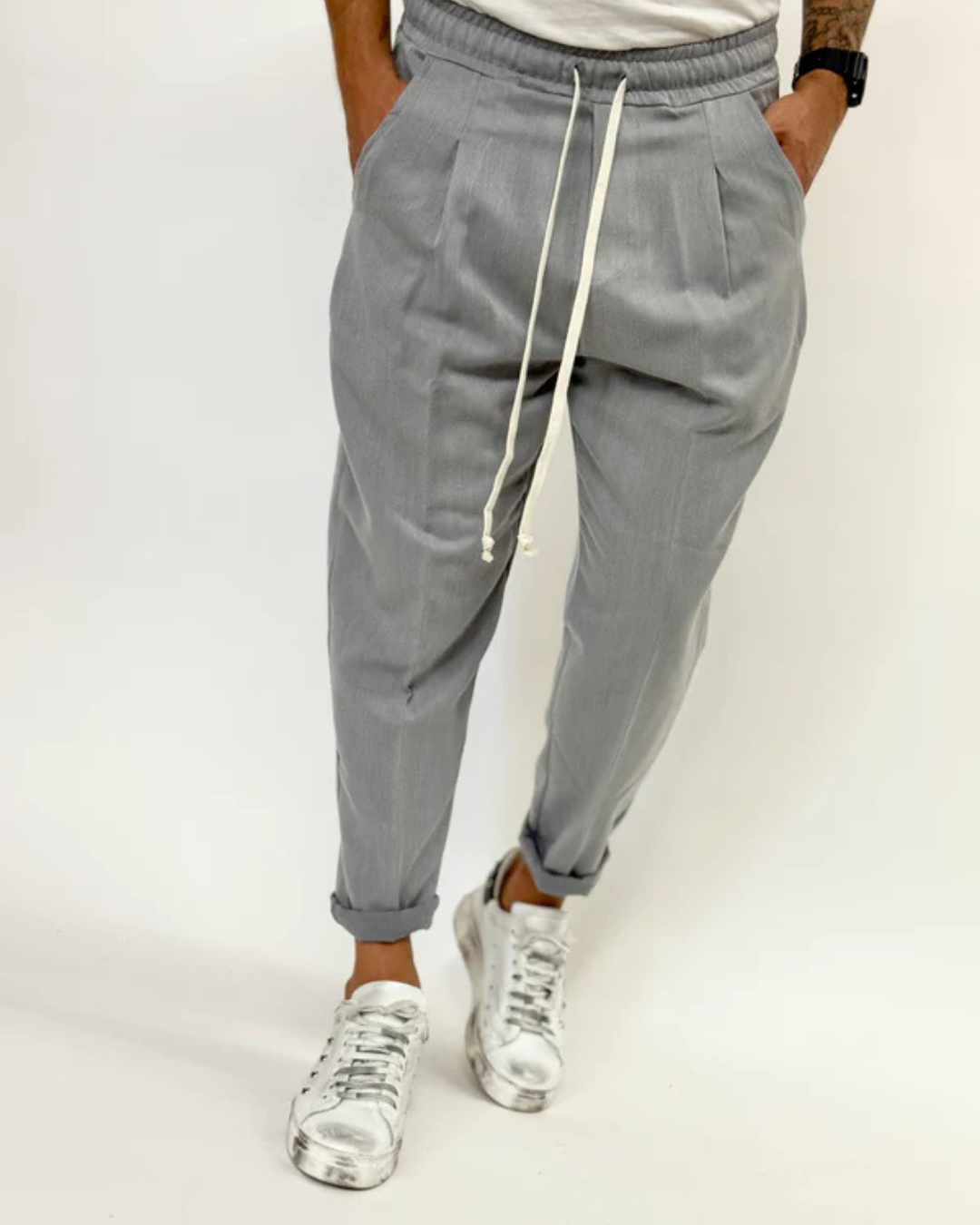 Calças de Estilo Japonês para Homem Minimalismo e Sofisticação Diária