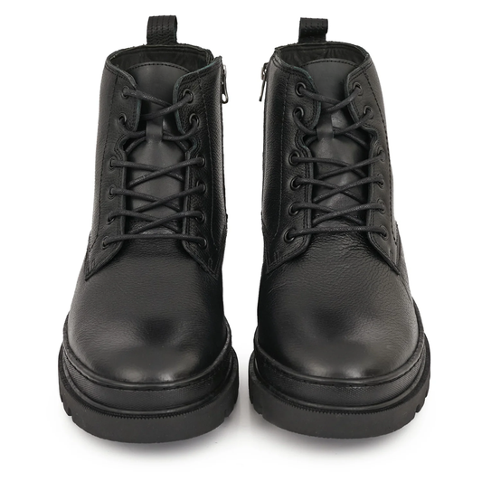 Botas de couro premium de estilo urbano para homem